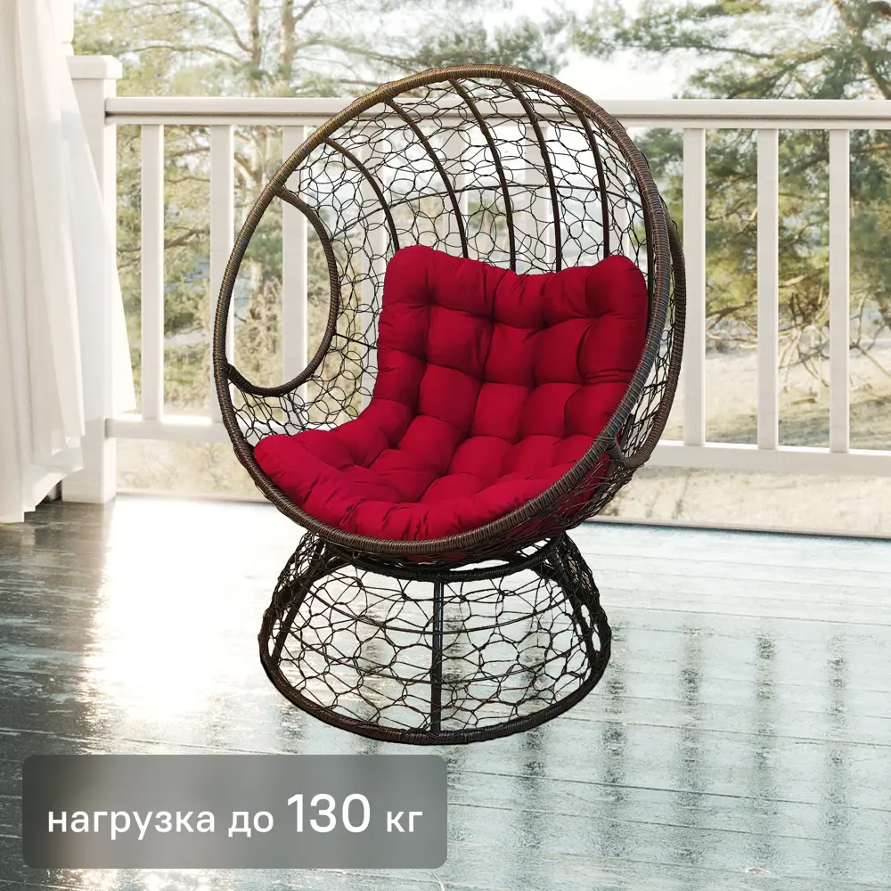 Кресло-шар Greengard из искусственного ротанга с подушкой Садовая мебель STLM-2095044