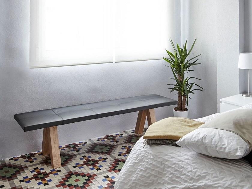 Viccarbe Мягкая скамейка из дуба Trestle Trs/d - l/c - Вид №1