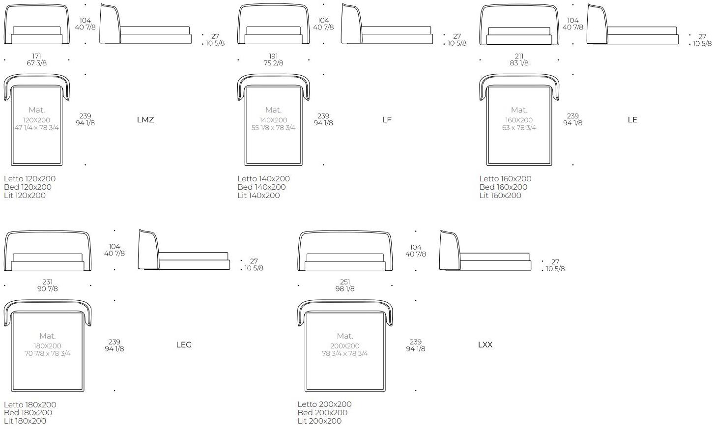 Liu Jo Living Collection Кровать из ткани с мягким изголовьем Ceci est un caillou Clt - Вид №7