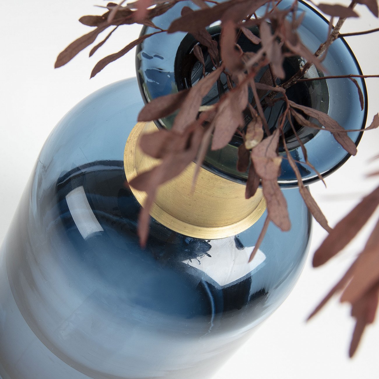 Ваза стеклянная с узким горлом голубая 23 см Inter от La Forma LA FORMA INTER 343200 Синий - Вид №1