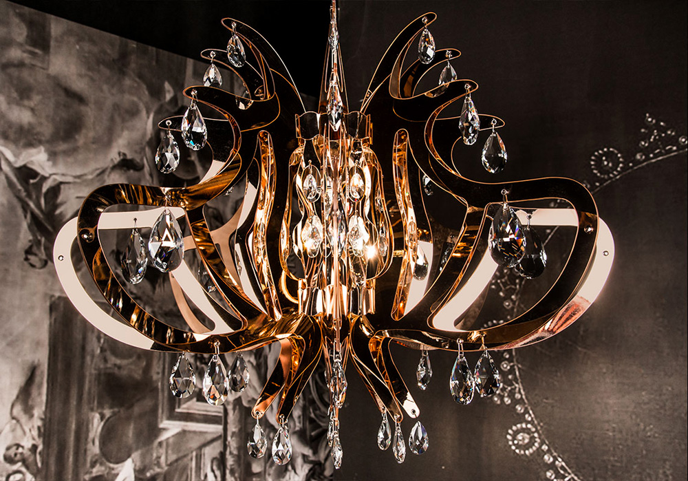Подвесной светильник Lillibet Gold от Slamp LIL14SOS0000O SLAMP ДИЗАЙНЕРСКИЕ 243567 Золотой  - Вид №7