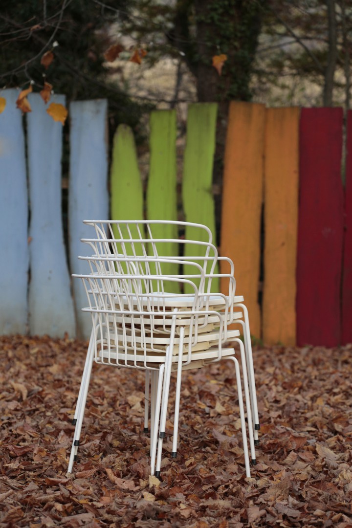 Flint 535-A Кресло со стальным каркасом и спинкой на 4 ножках, сиденье из полиамида, дерева ироко или кожи. Et al. Flint - Вид №11