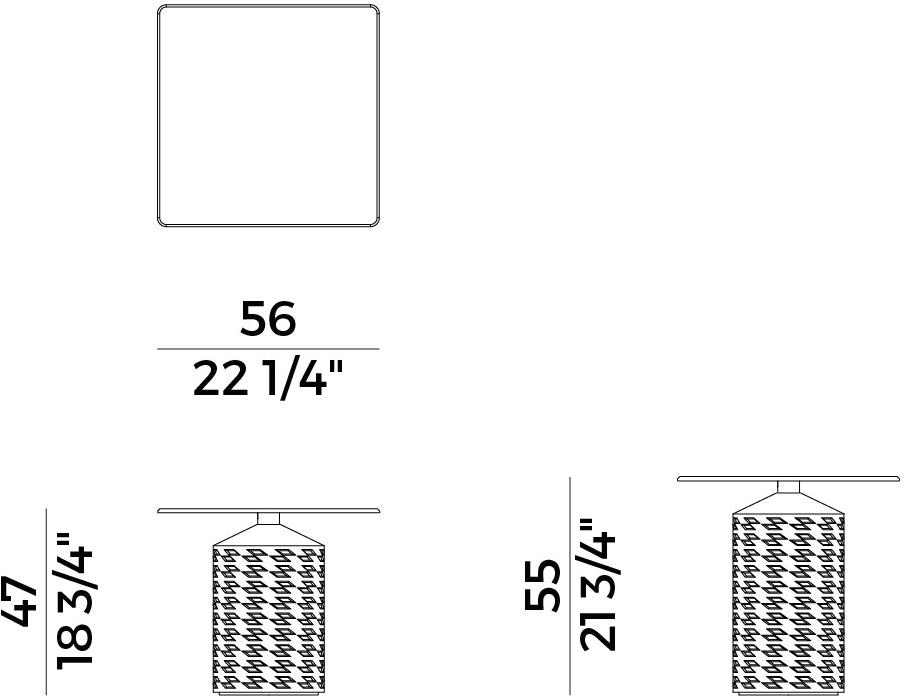 Potocco Садовый столик квадратный Hishi 871/tbq - Вид №9
