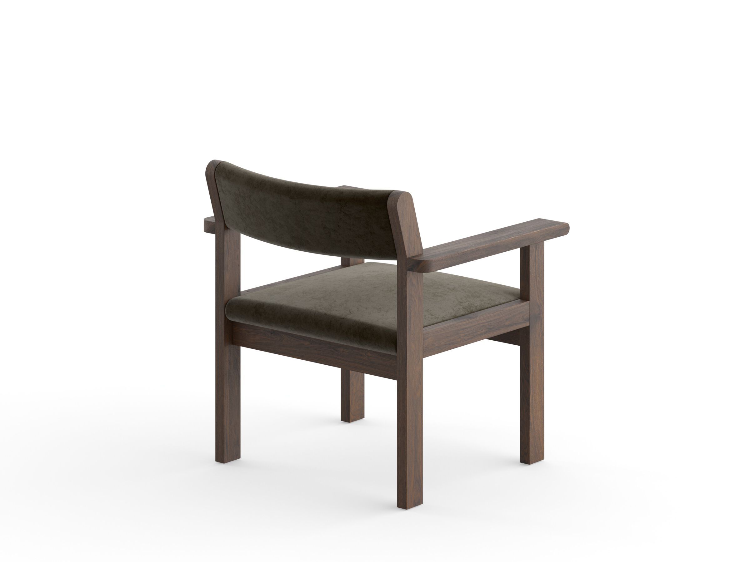 Кресло из массива дерева с подлокотниками с мягким сиденьем e15 ALDE ARCH-00105429 - Вид №3