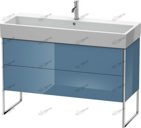 XS447704747 XSquare Тумбочка напольная Каменно-синий глянцевый лак Duravit