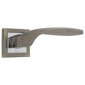 Ручки дверные на розетке Kerron DR7160, цвет бронза/хром 15495448 STLM-2012625