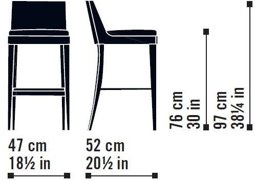 Very Wood Высокий кожаный табурет с подставкой для ног Onda sun-id-1452279 - Вид №7