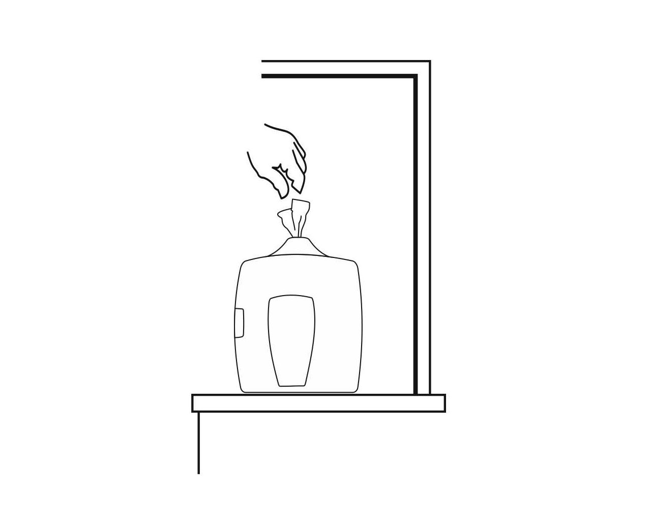 CEC701 Контейнер для сложенных бумажных полотенец ONE CENTER PULL, пластик АБС, черный Merida  - Вид №4