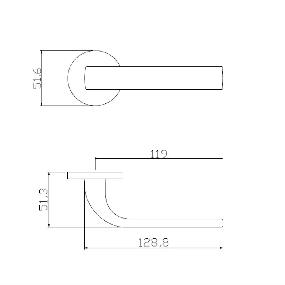 Дверные ручки Edson EDS-93H-R2 на розетке, хром 85168440 STLM-0059325 - Вид №4
