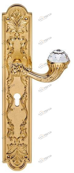 LINEA CALI' Латунная ручка в стиле Людовика xiv с кристаллами Swarovski® на пластине Brilliant crystal sun-id-1360944