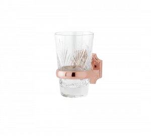 Gentry Home Держатель стакана с кристаллами Regent Розовое золото GH102675