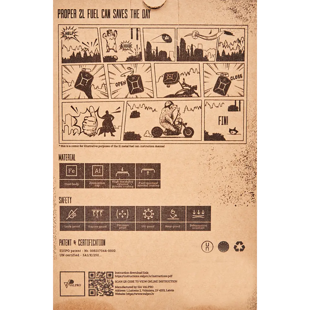 Канистра для бензина Rexxon 2 л сталь STLM-2028897 - Вид №4