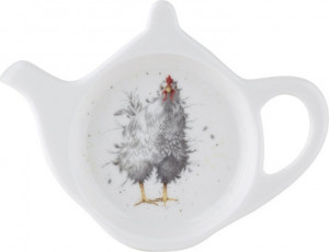 10582932 Royal Worcester Подставка для чайного пакетика Royal Worcester "Забавная фауна, Любопытная курица" 13см Фарфор костяной