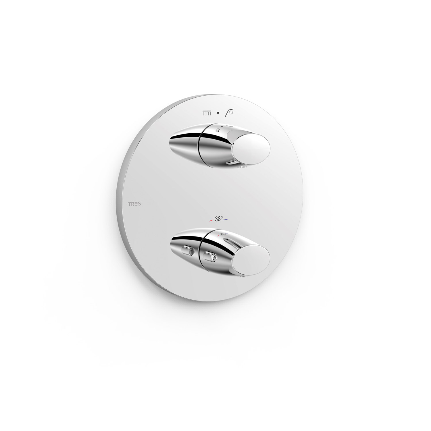 Видимая часть ТЕРМОБЛОКА для скрытого двухходового термоблока-28125001 TRES Fuji