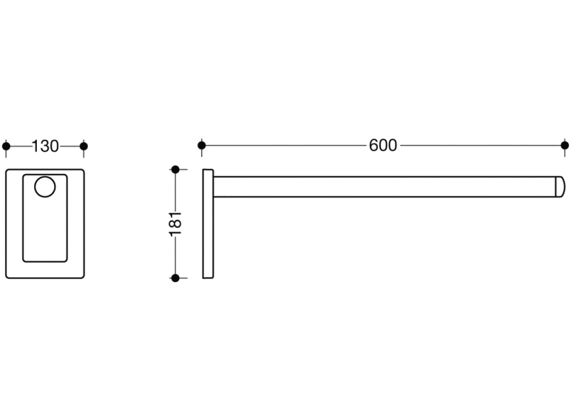 950.50.31099 Настенная ручка моно HEWI Stützen  - Вид №2