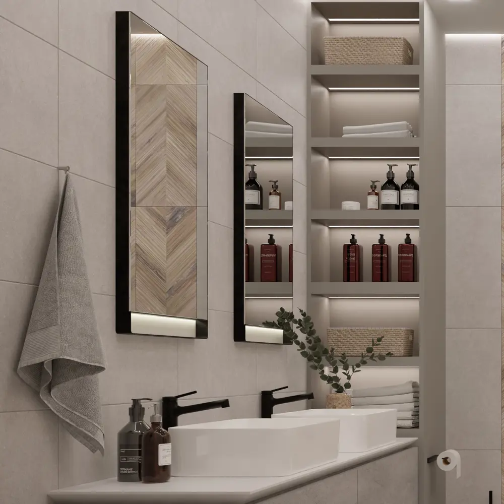 Керамин Студио: настенная плитка под бетон 60x30 см для стильного интерьера 88923930 STLM-1448408