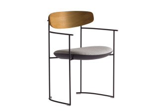 Металлический садовый стул с подлокотниками