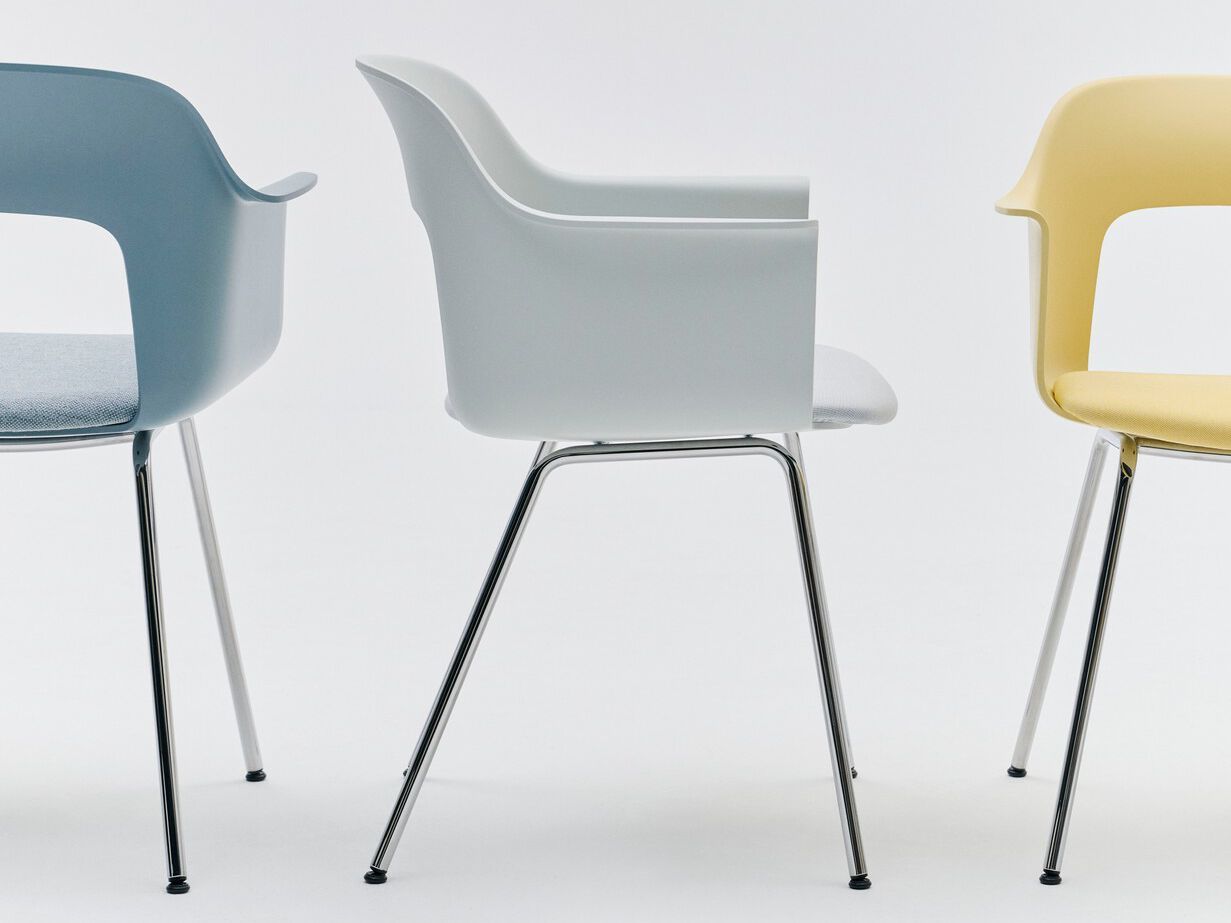 Стул из полипропилена с мягким сиденьем с подлокотниками Hay макет ARCH-00119434 - Вид №21