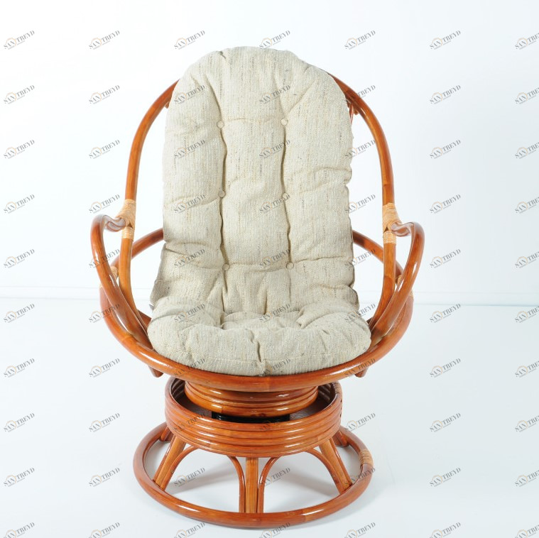 Кресло вращающееся коричневое с подушкой "Коньяк" VINOTTI  00-3885253 Коричневый 