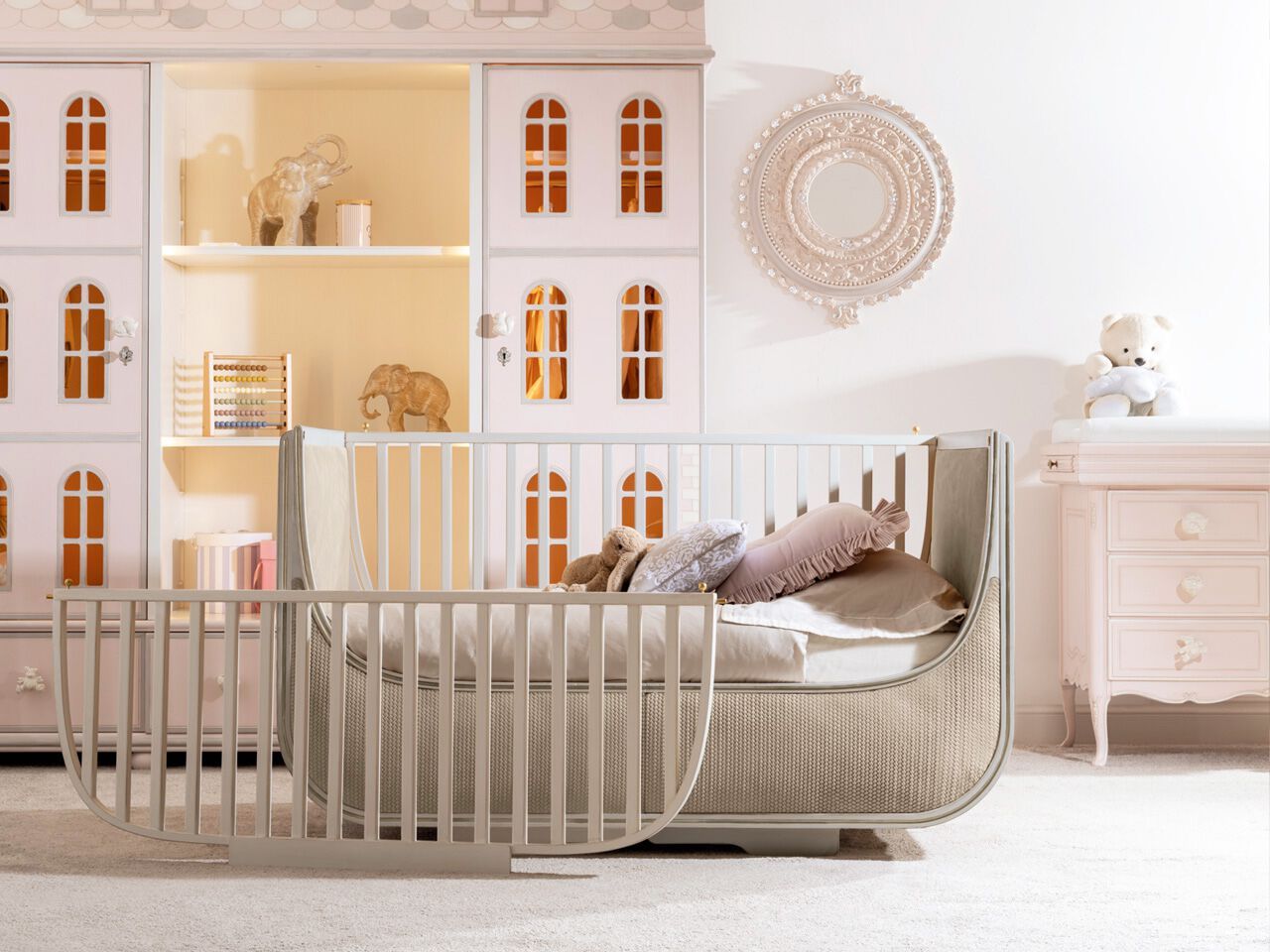 Деревянная и кожаная кроватка SAVIO FIRMINO сказочная ночь ARCH-00134807 - Вид №1