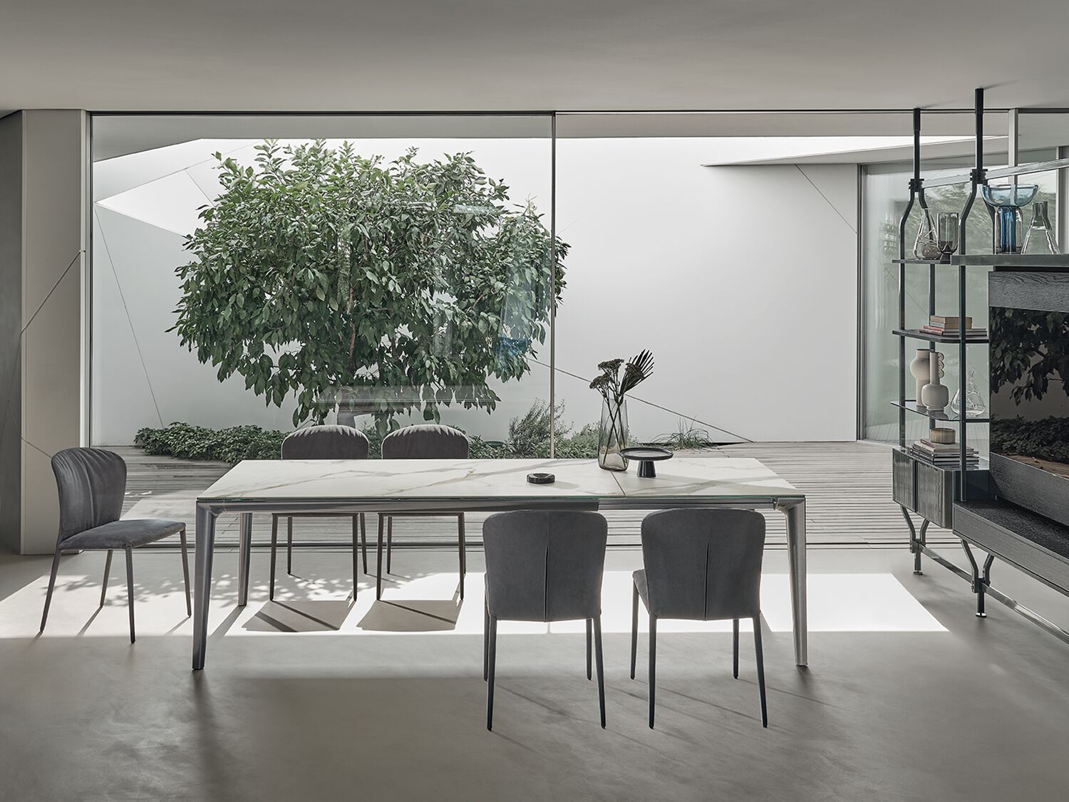 Прямоугольный выдвижной стол из стали и SuperMarmo Bontempi Casa DUKE ARCH-00056212 - Вид №2