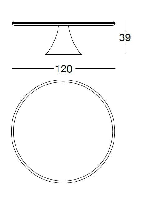 Круглый мраморный журнальный столик Longhi Loveluxe 2018-Illusion collection ARCH-00034570 - Вид №2