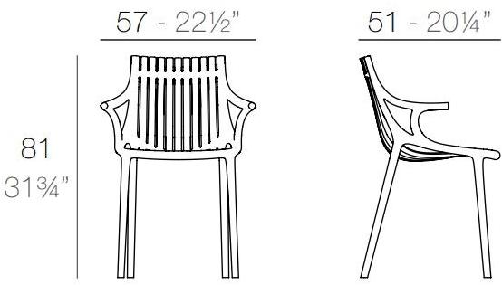 VONDOM Садовый стул с подлокотниками Ibiza sun-id-1462946 - Вид №9
