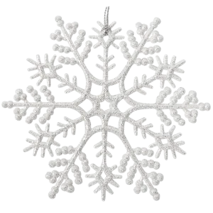 Игрушка ёлочная Снежинка Классика, пластик, цвет белый 82279191 STLM-2044385