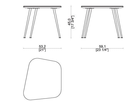 Алюминиевый Садовый журнальный столик с Витритовым верхом Sicis Filicudi ARCH-00147233 - Вид №4