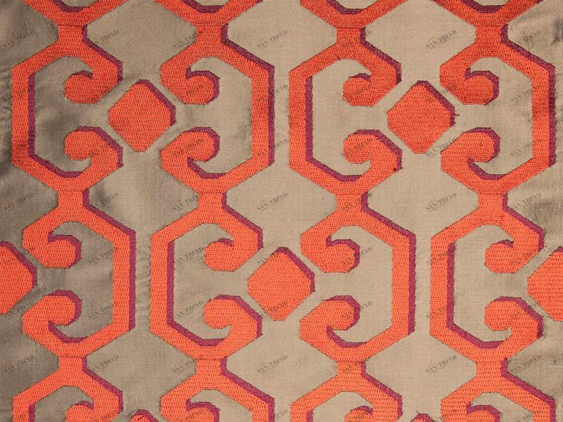 Dedar Бархатная ткань с графическими мотивами для штор sun-id-1515488