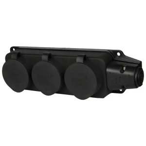 Колодка для удлинителя Lezard 3 розетки с заземлением 3500 Вт цвет черный