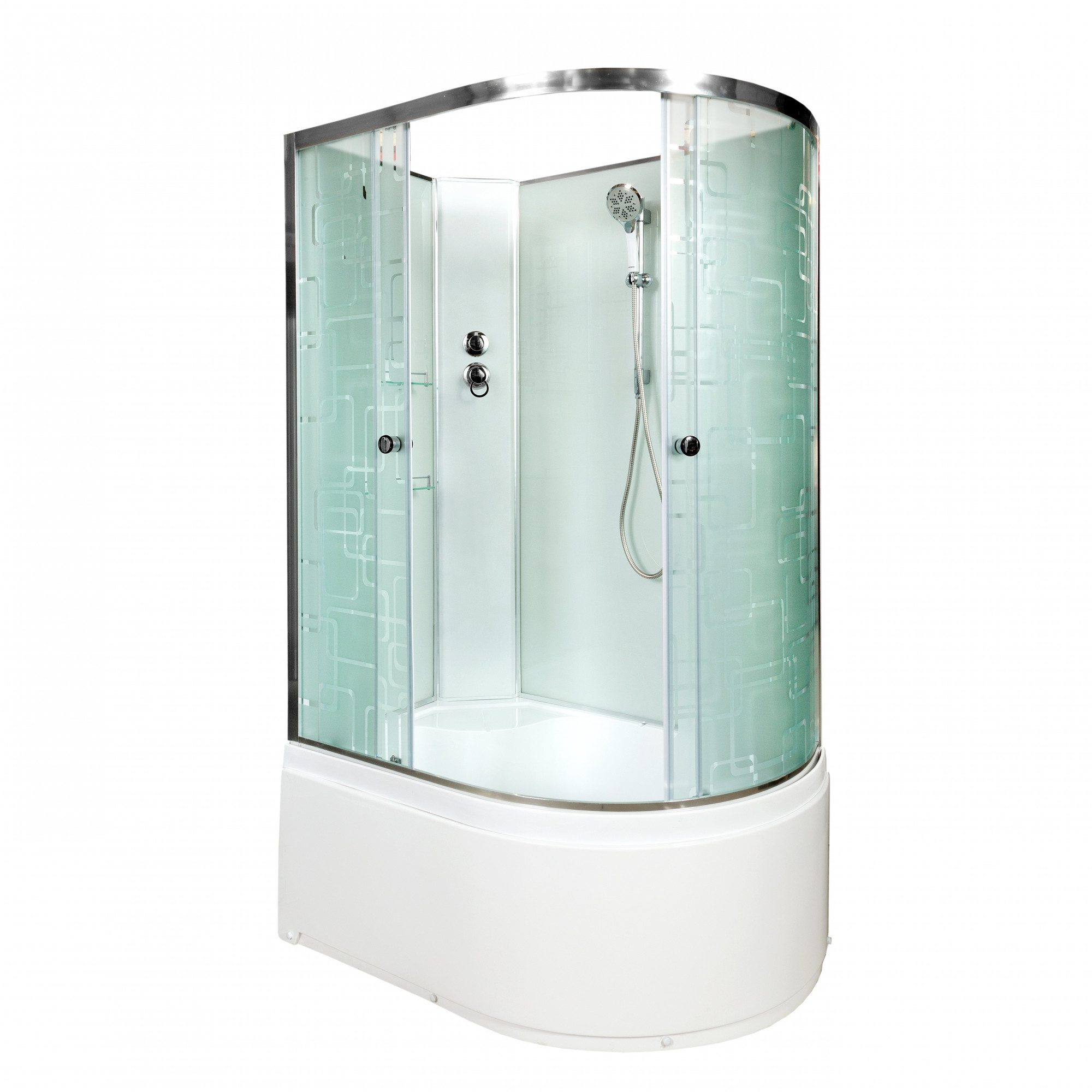 L 990 с гм. и эл. Душевая кабина DETO Серия L ЕМ4511 L N (без крыши)