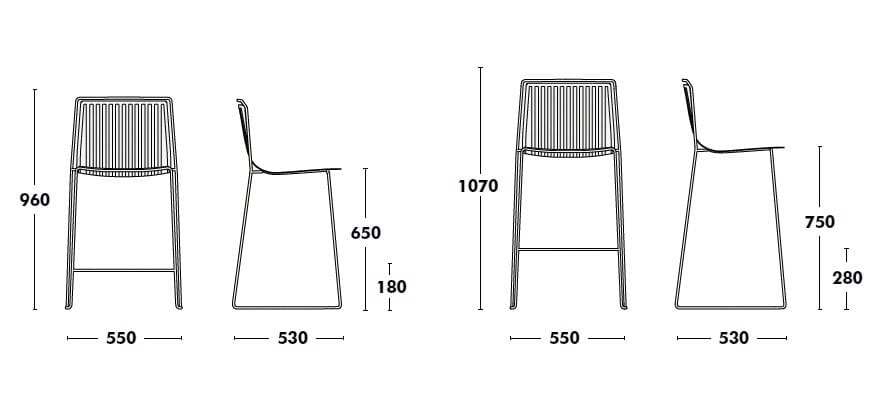 Стальной сани сад табурет с подставкой для ног ONDARRETA Alo ARCH-00099616 - Вид №9