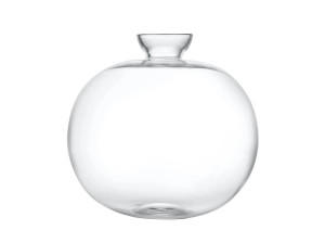 Круглая ваза из дутого стекла