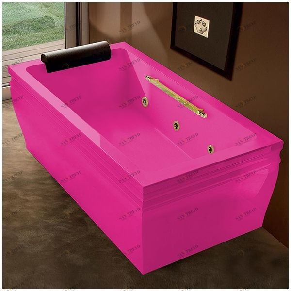 Ванна с гидромассажем розовая с золотом Gruppo Treesse Blanque 1810 V161B-SX-RZ STXV161BSXRZ