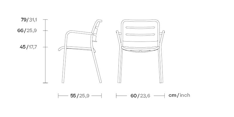 Алюминиевый штабелируемый садовый стул Kettal деревня ARCH-00077092 - Вид №7