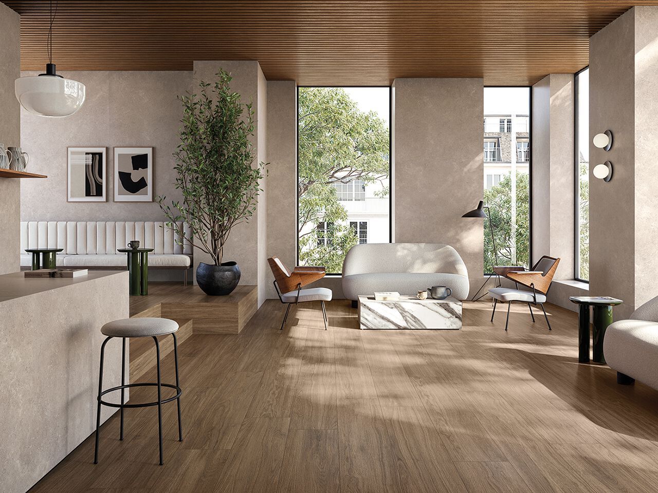 Пол / облицовка керамогранита под дерево Ceramiche Refin Wood Look ARCH-00064684 - Вид №4