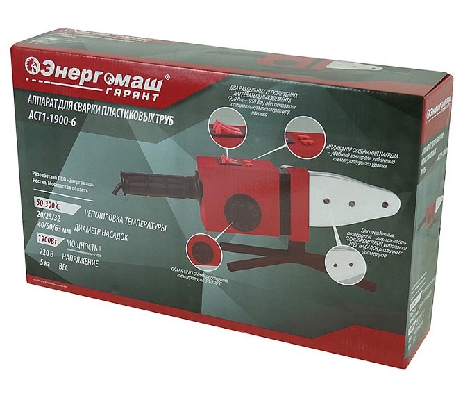 Сварочный аппарат для полипропиленовых труб Энергомаш АСТ1-1900-6 5335779 STDN-0045684 - Вид №9