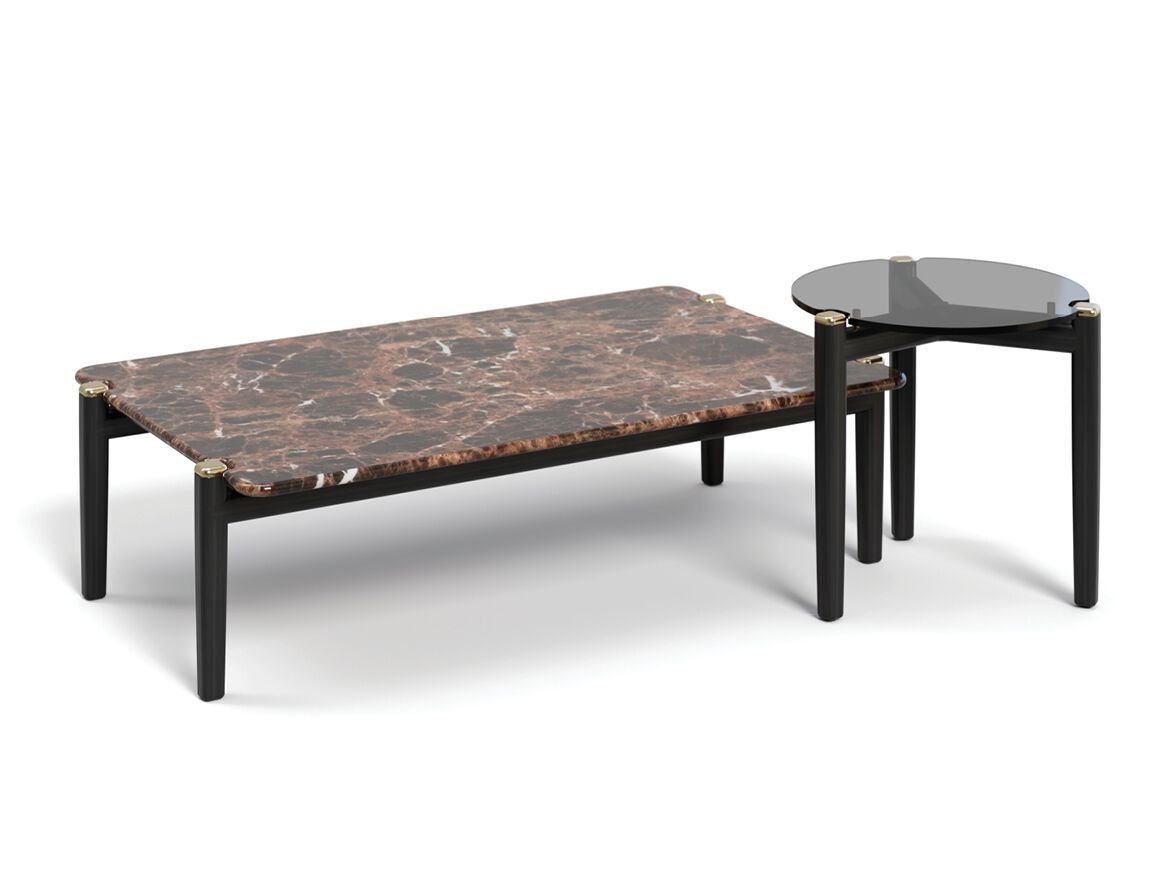 Прямоугольный журнальный столик из мрамора и дерева OPERA CONTEMPORARY THIERRY ARCH-00136929 - Вид №2