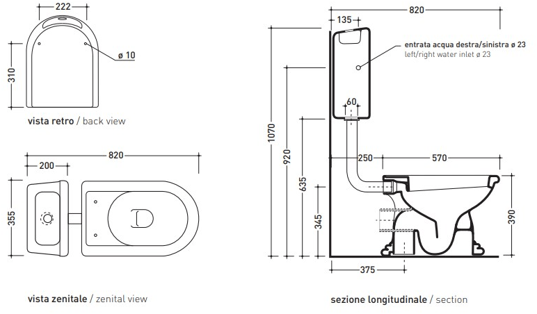 3014bis Компакт унитаз с бачком Белый Ceramica Flaminia Fidia Италия - Вид №3