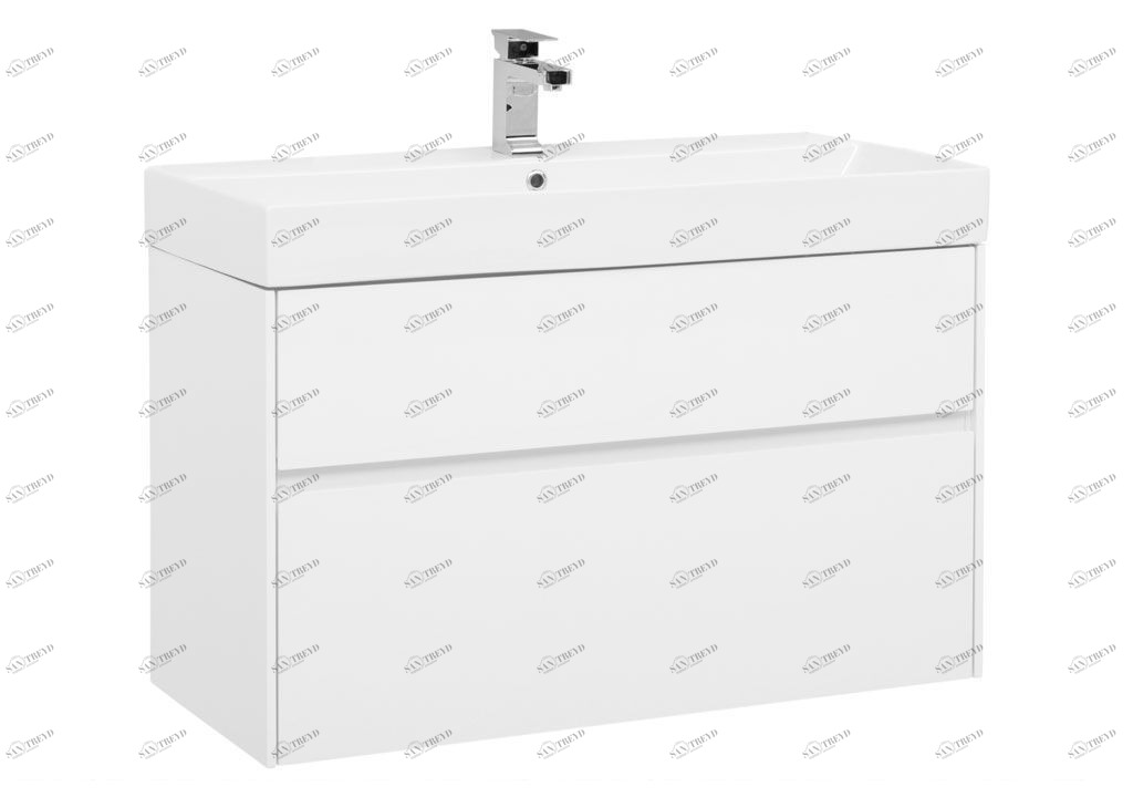 Тумба под раковину Aquanet Бруклин 100 белый sun-id-270457