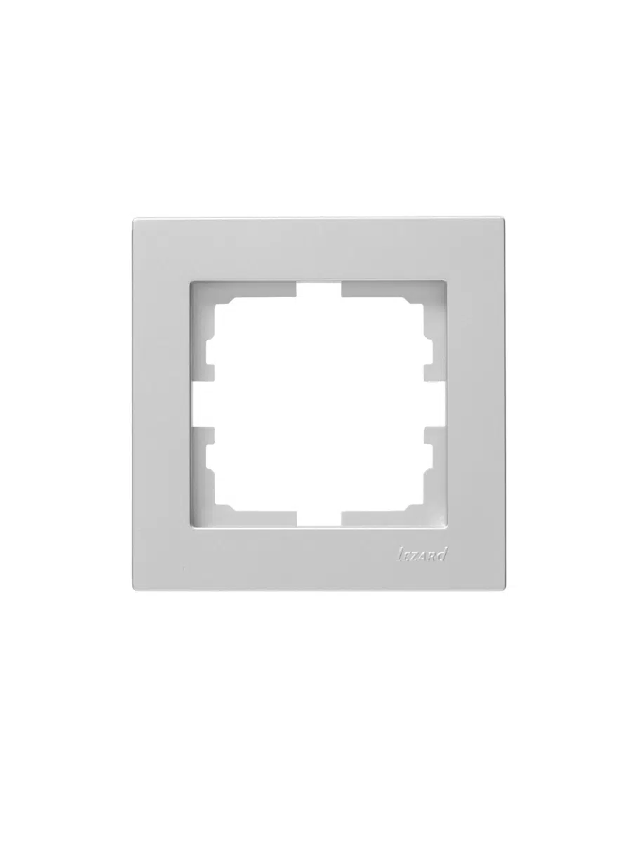VESNA Рамка 1-ая горизонтальная без вст серебро LEZARD 742-4300-146