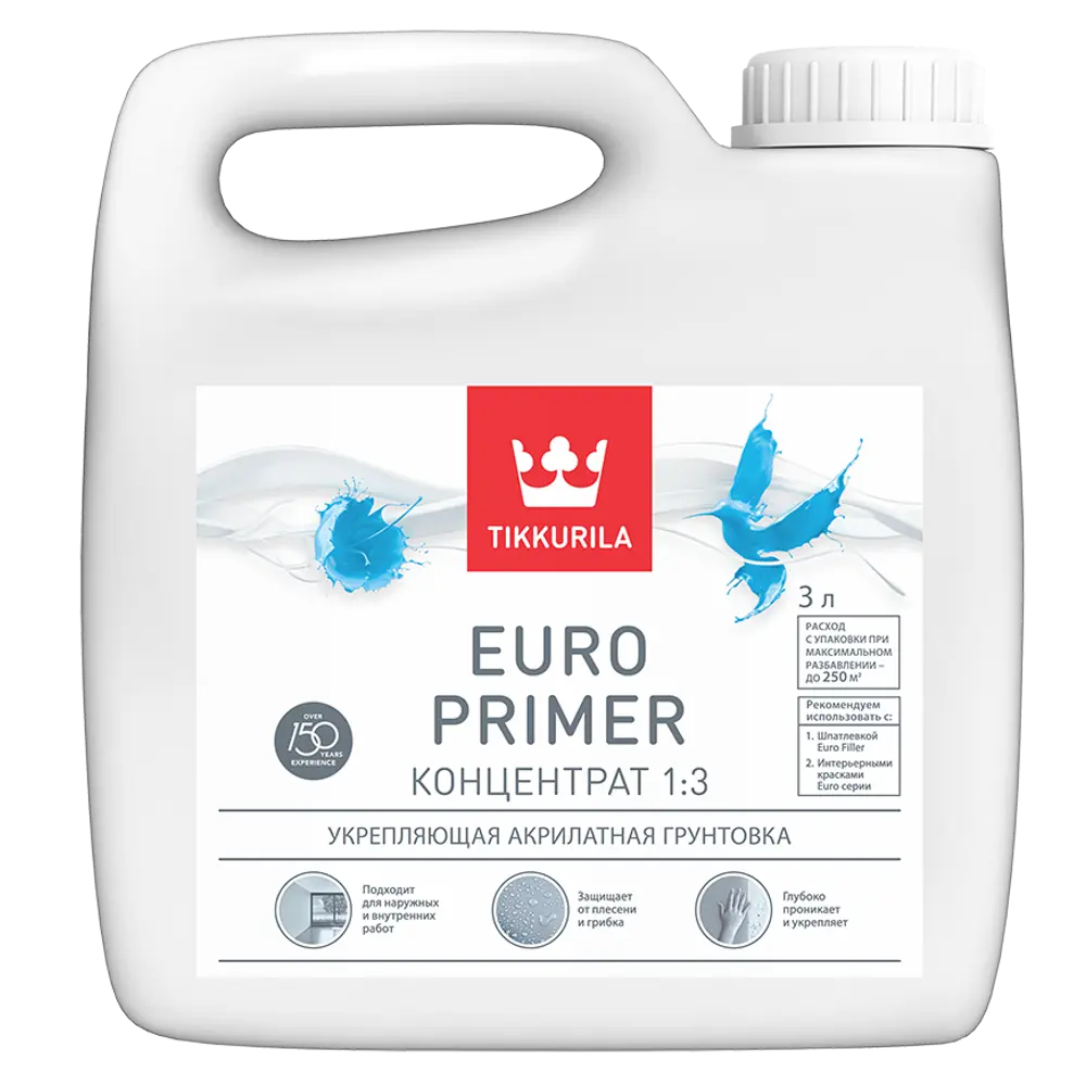 Tikkurila Euro Primer — универсальная грунтовка для идеальной отделки 82115721 STLM-0852965