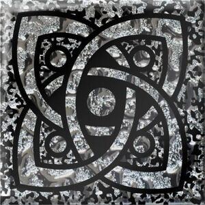 Напольная вставка Галактика платина 6,6х6,6