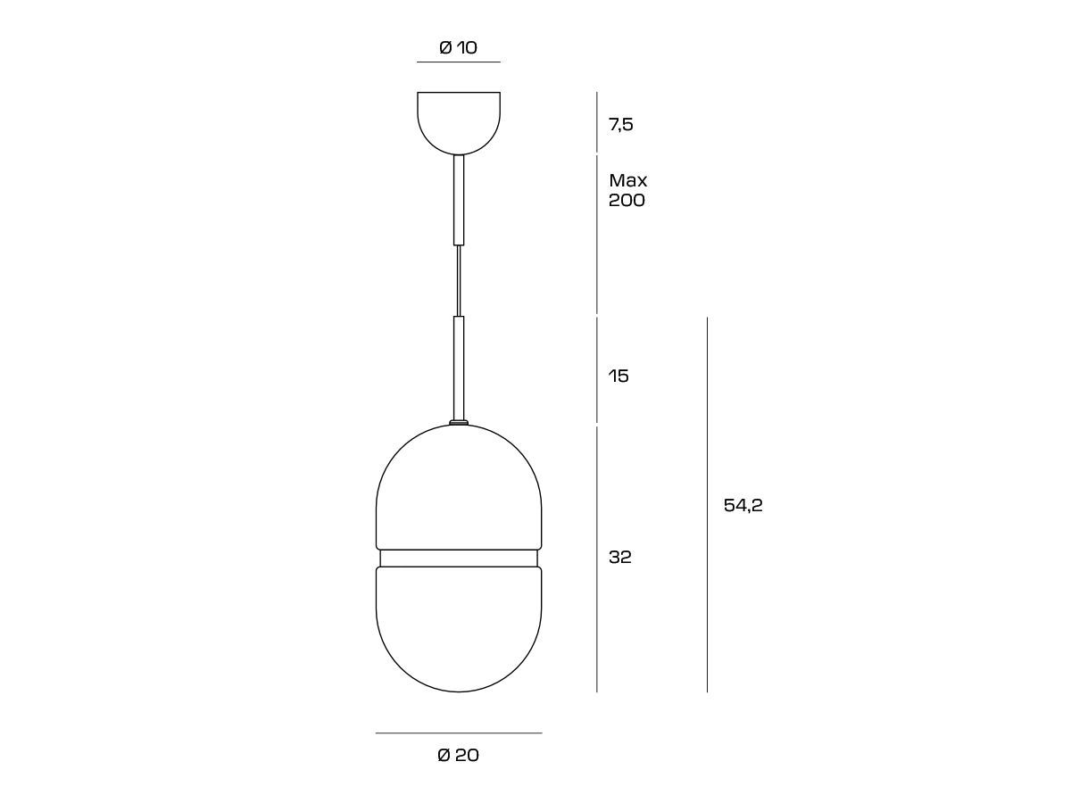 Светодиодный подвесной светильник из бронзы и опалового стекла Miloox Domu ARCH-00103720 - Вид №2