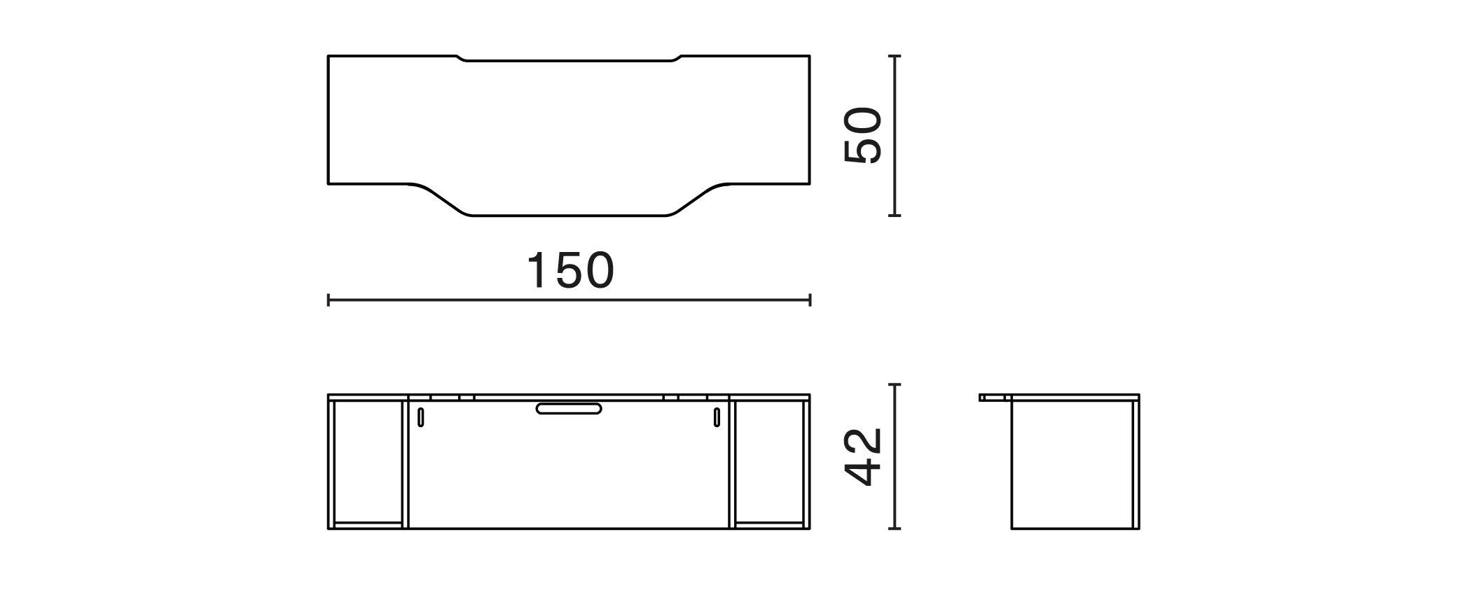 Прямоугольный стол из дуба с полками District Eight Drift ARCH-00083290 - Вид №6