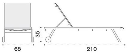 Ethimo Садовый лежак на колесиках Elisir Eilt4052 - Вид №4