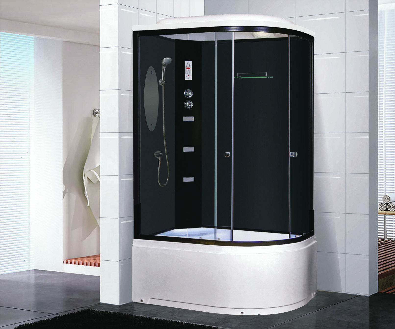 Душевая кабина NG-214-01LN (1200х800х2200) высокий поддон(48см) стекло ТОНИРОВАННОЕ Niagara Ultra 2140134LN