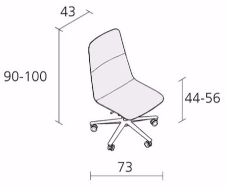 Alias 5-спицевый поворотный офисный стул с 5 спицами Slim sun-id-1482076 - Вид №1