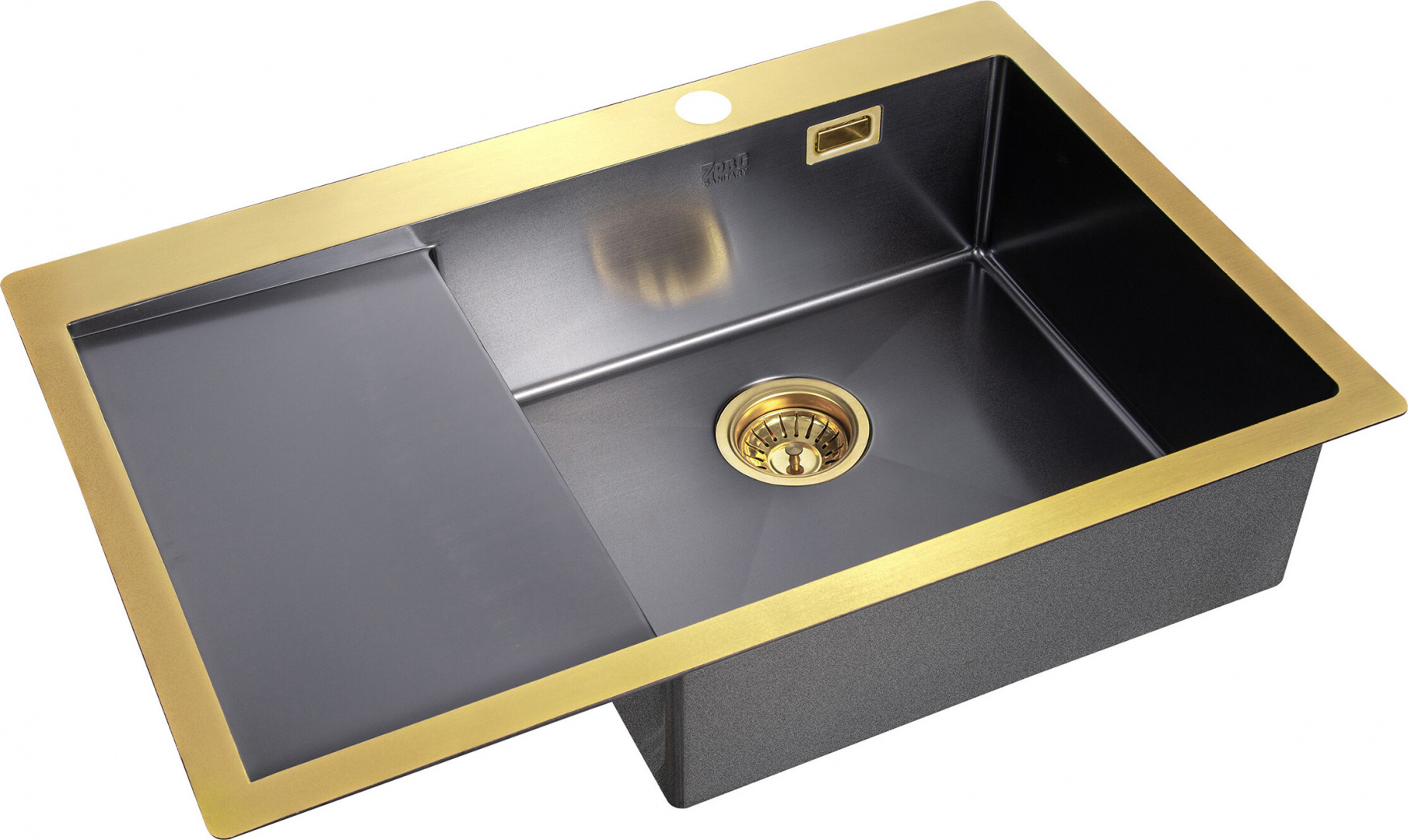 Мойка кухонная ZorG Inox A 7851-R BR/GRAFIT из нержавеющей стали, графит/бронза